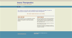 Desktop Screenshot of inseratherapeutics.com